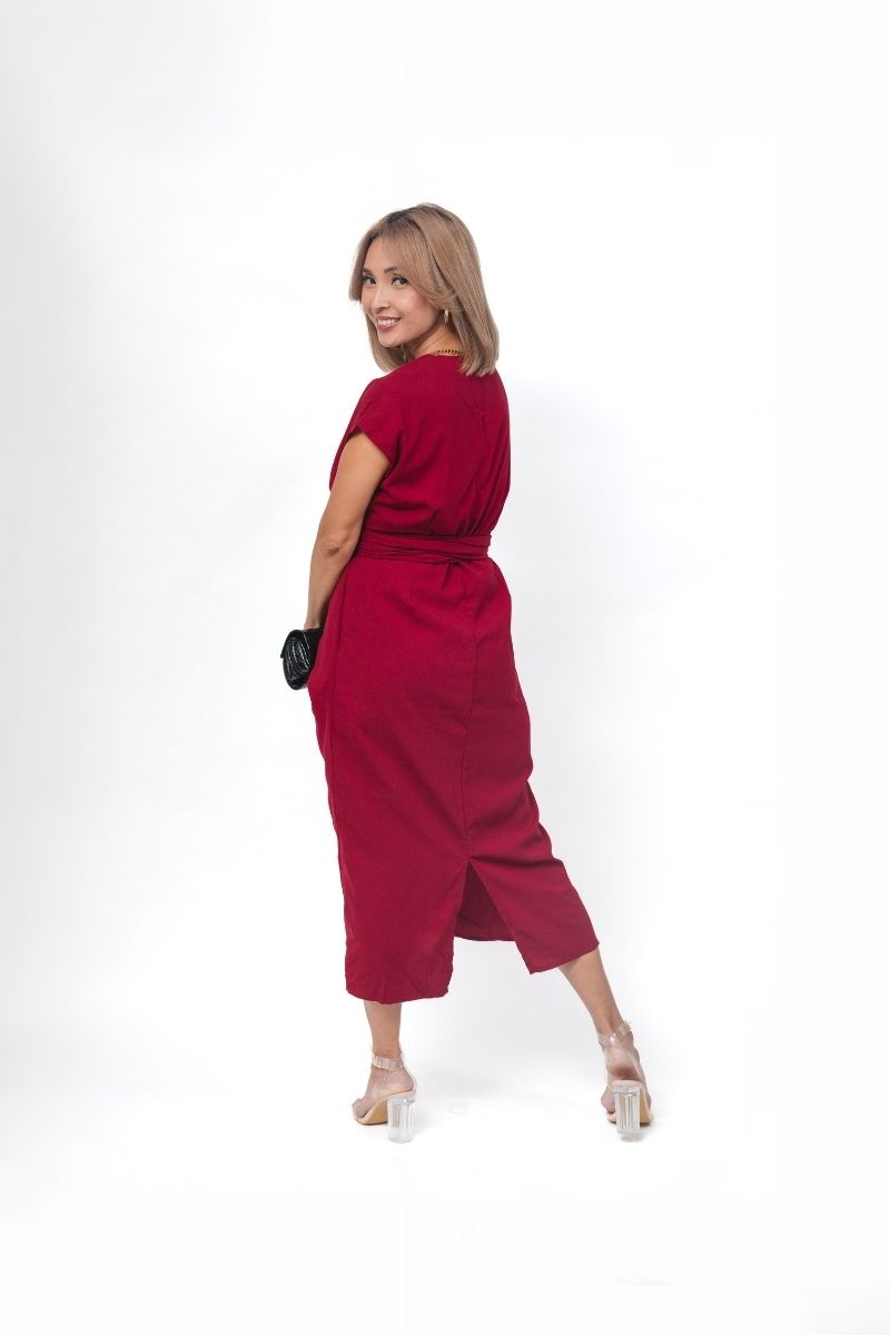 Wrap Cardinal Dress